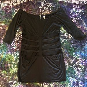 Elegant Moments Women’s 2X Black Cut Out Dress